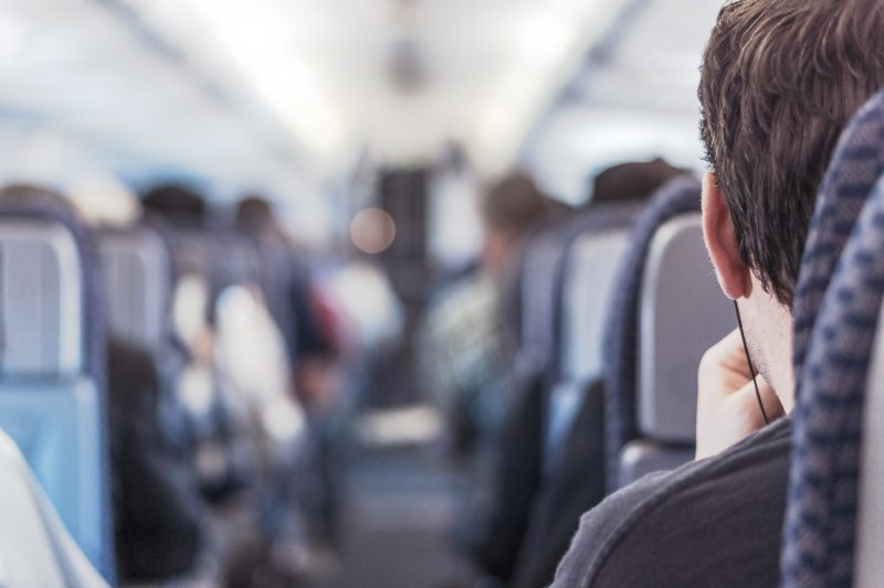 back pain, flying, airline passenger